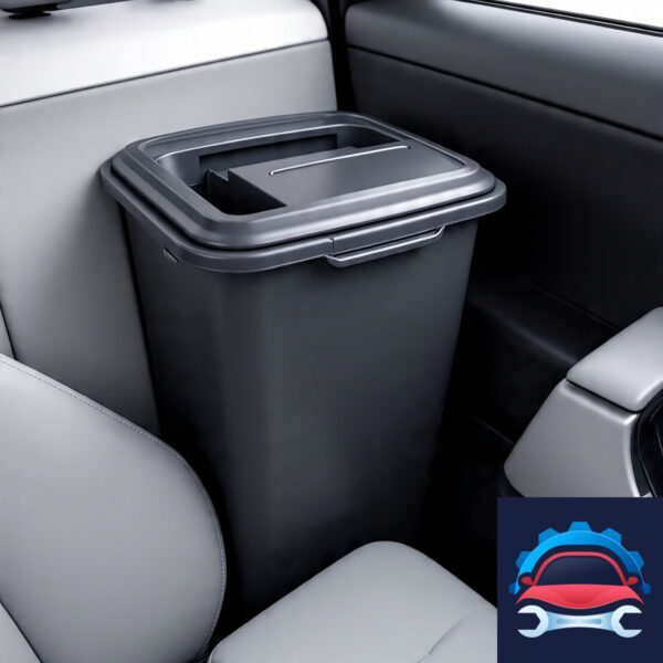 Autogeargadgets™ Car Trash Bin with Lid & Leakproof Liner